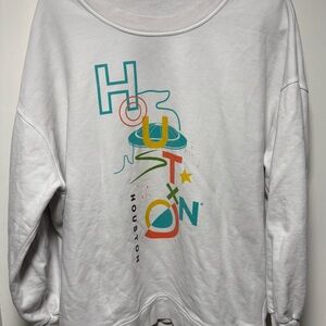Lululemon White Houston Graphic Sweatshirt size 12